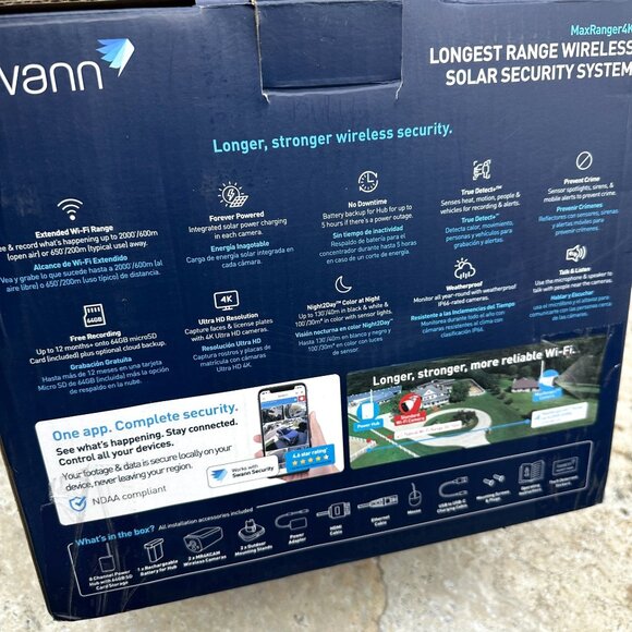 Swann MaxRanger4K Wireless Solar Security Camera System 4K Ultra HD 64GB - Picture 7 of 13